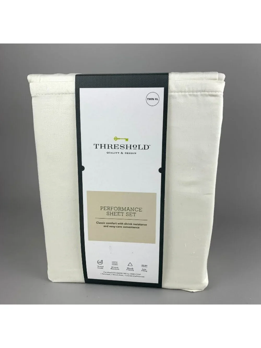 Target Threshold Twin XL Dorm Performance Sheet Set 400 Thread Count Cotton New